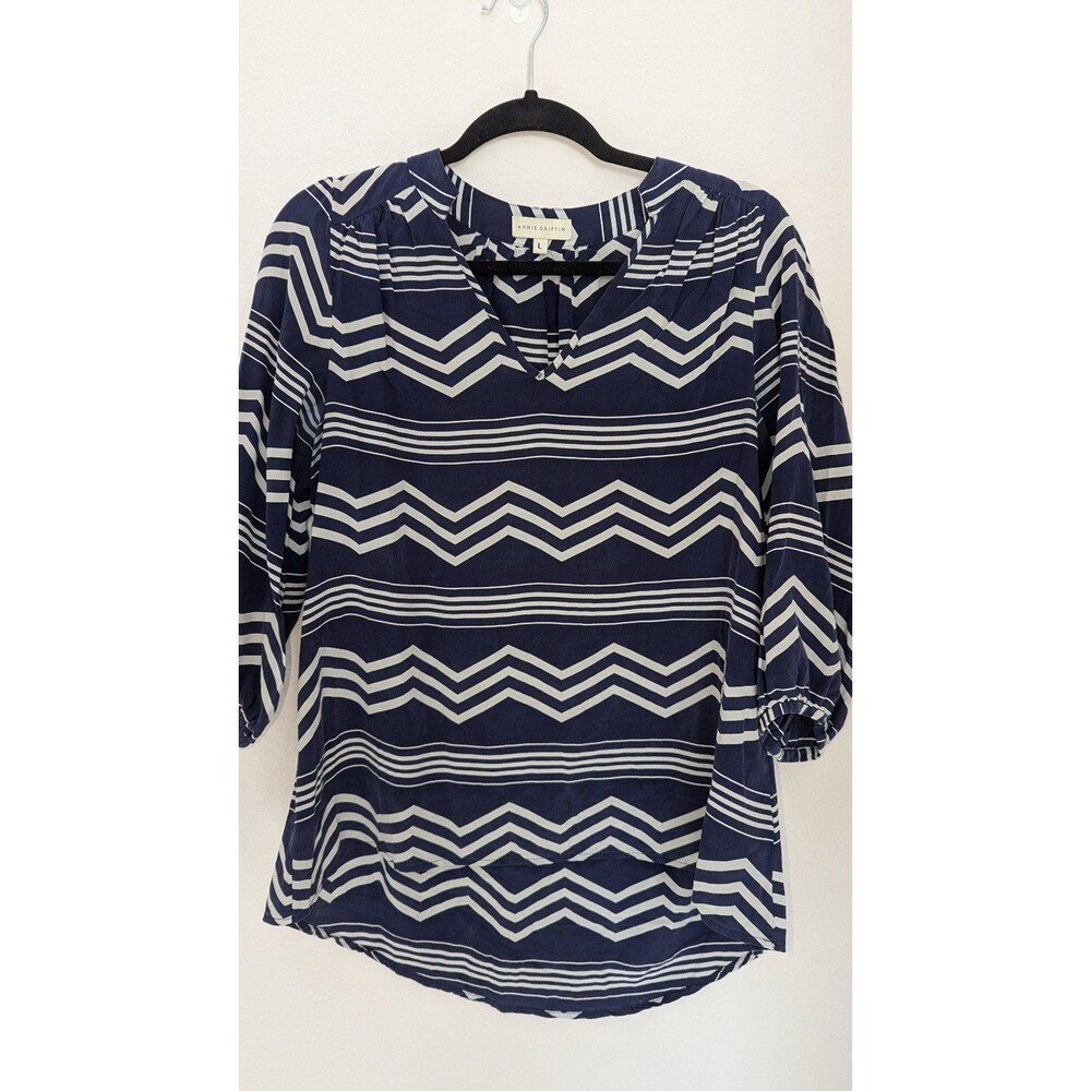 Annie Griffin 100% Silk Blouse Sz L